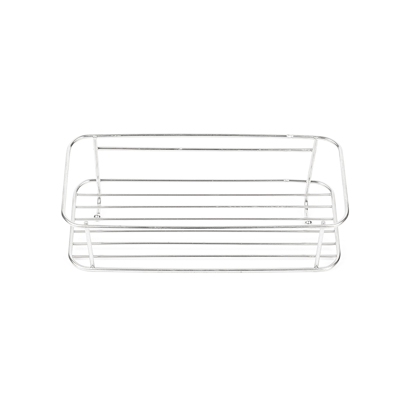 Samoprzylepny koszyk prysznicowy ze stali nierdzewnej z haczykami