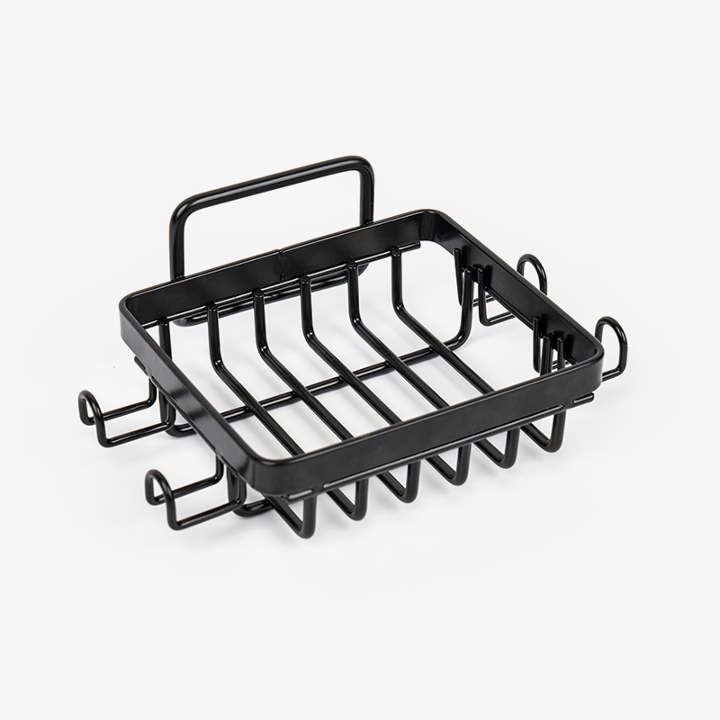 Czarny uchwyt na mydło ze stali nierdzewnej do prysznica