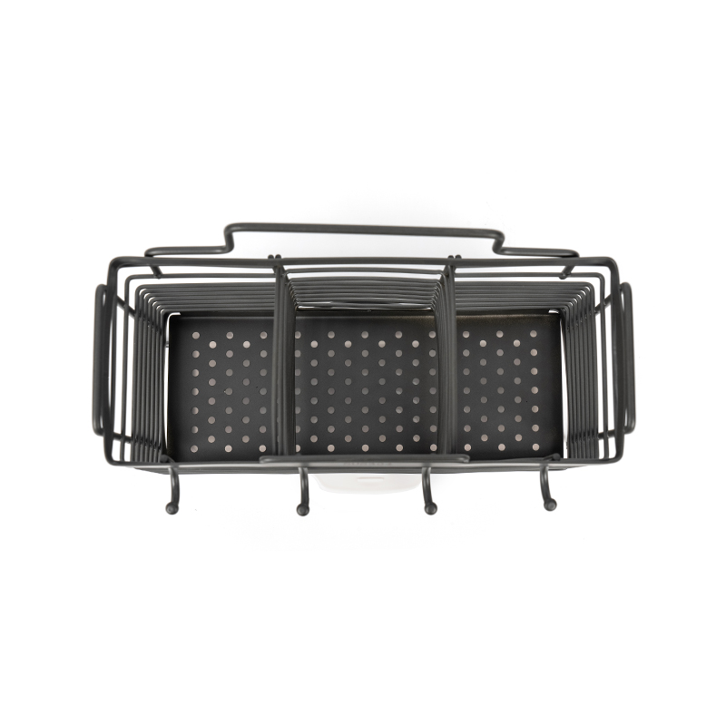 Suszarka do naczyń z 3 przegródkami i uchwytem na przybory kuchenne