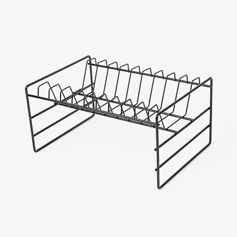Czarny wielofunkcyjny stojak do przechowywania przyborów kuchennych