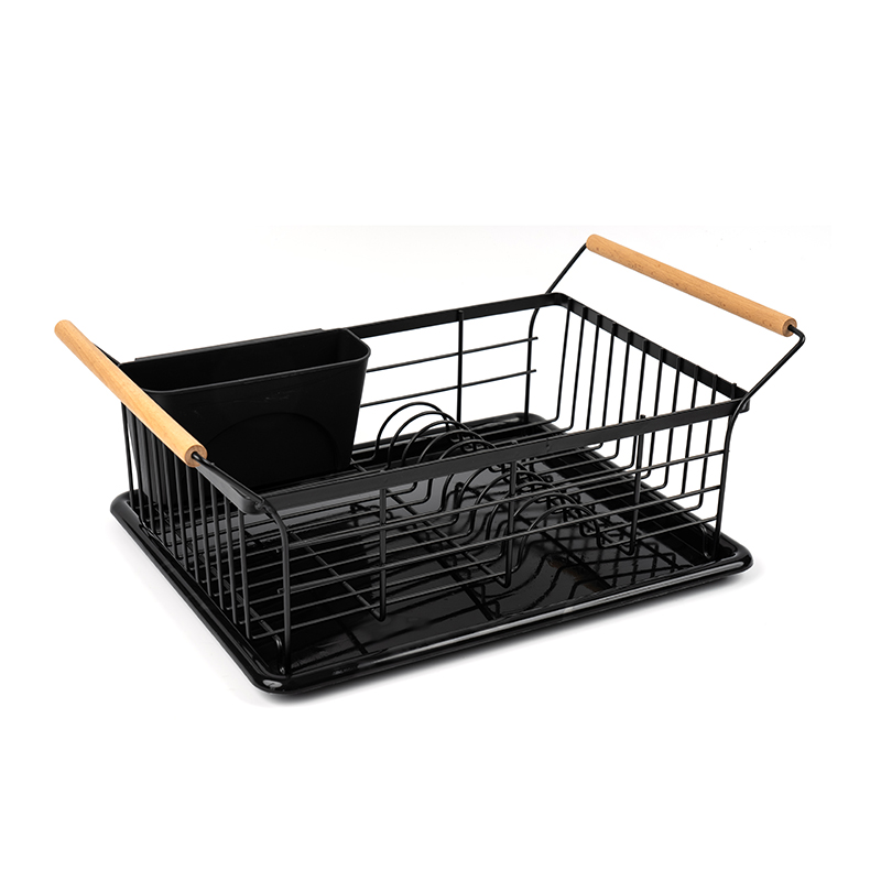 Suszarka do misek i talerzy z drewnianą rączką