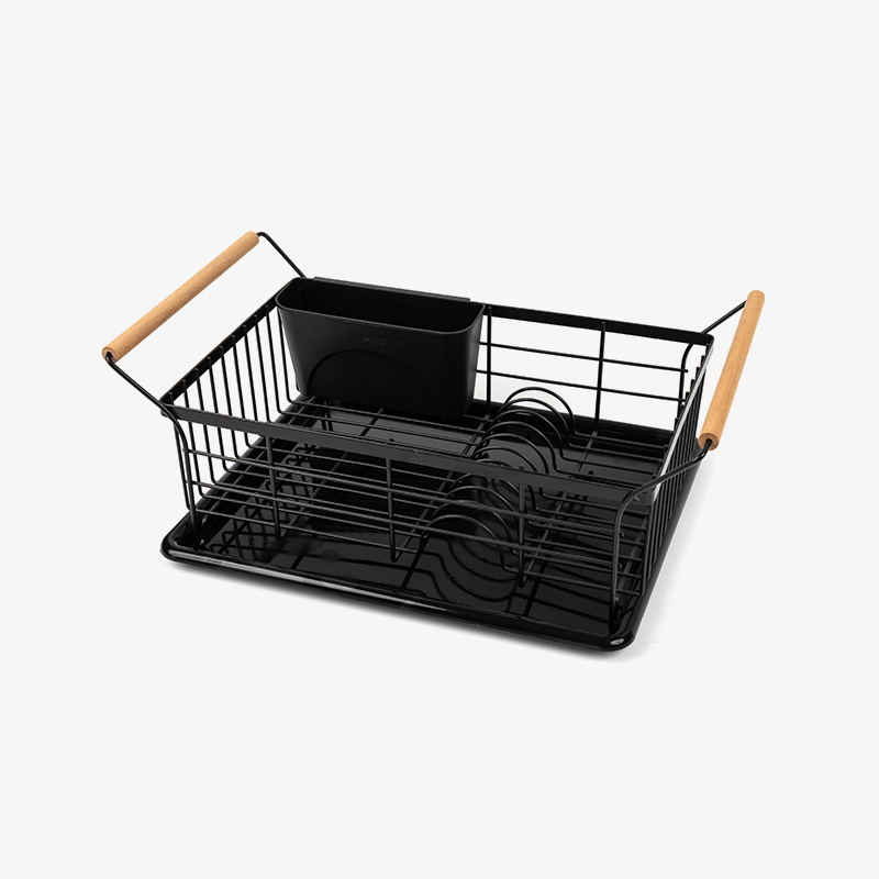 Suszarka do misek i talerzy z drewnianą rączką