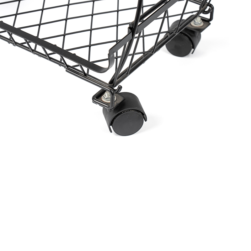 4-poziomowy kosz na owoce i warzywa z kółkami do sztaplowania