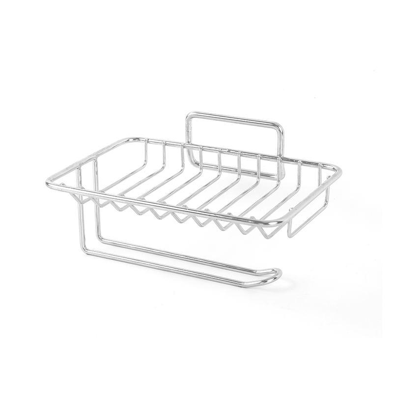 Ceramiczna mydelniczka z funkcją samoodpływu i stojakiem ze stali nierdzewnej