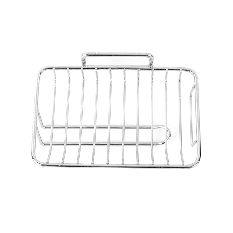 Ceramiczna mydelniczka z funkcją samoodpływu i stojakiem ze stali nierdzewnej