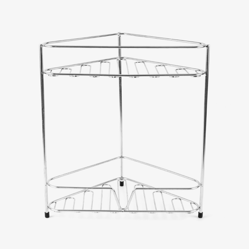 Narożna półka z organizerem na ladę łazienkową