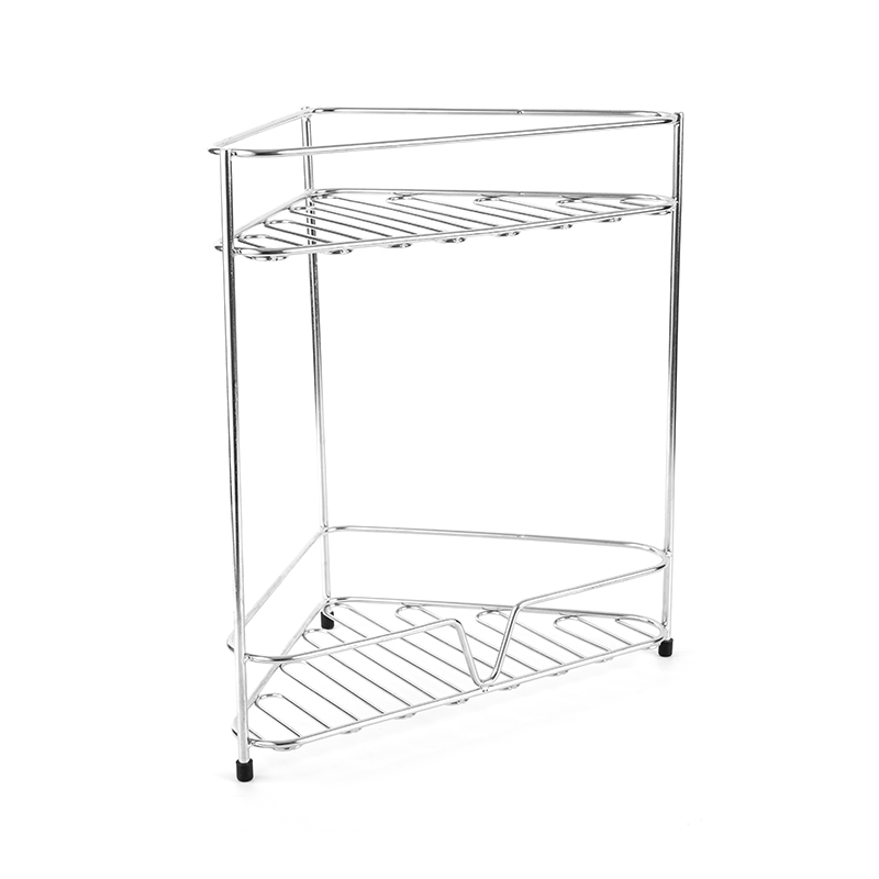 Narożna półka z organizerem na ladę łazienkową