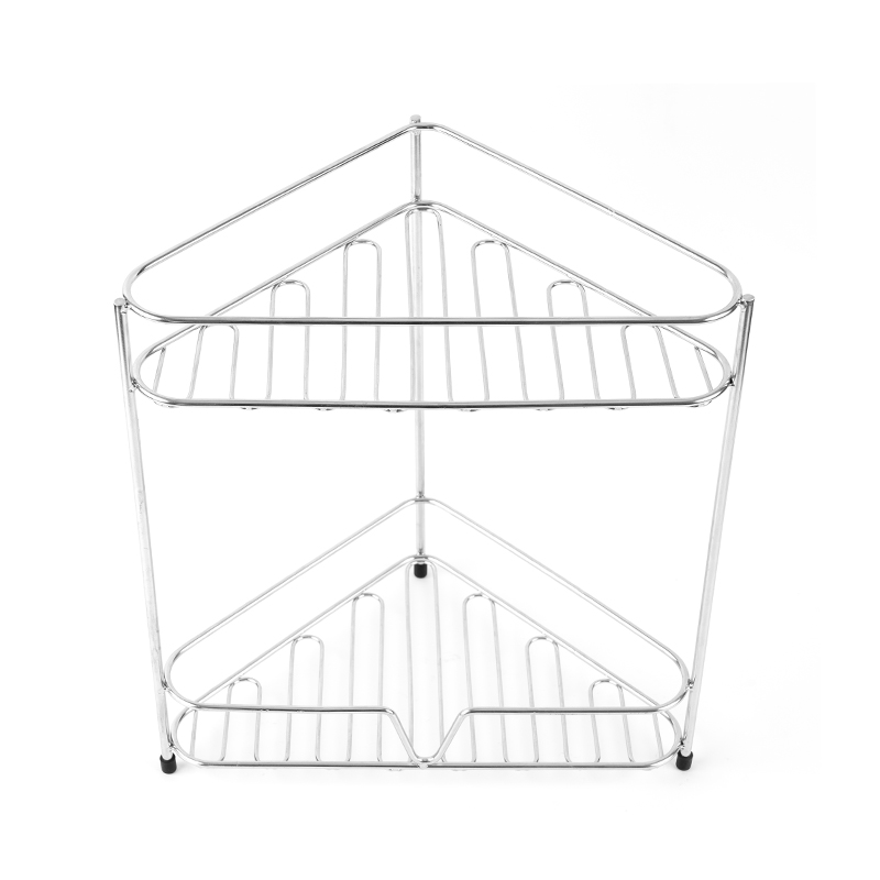 Narożna półka z organizerem na ladę łazienkową