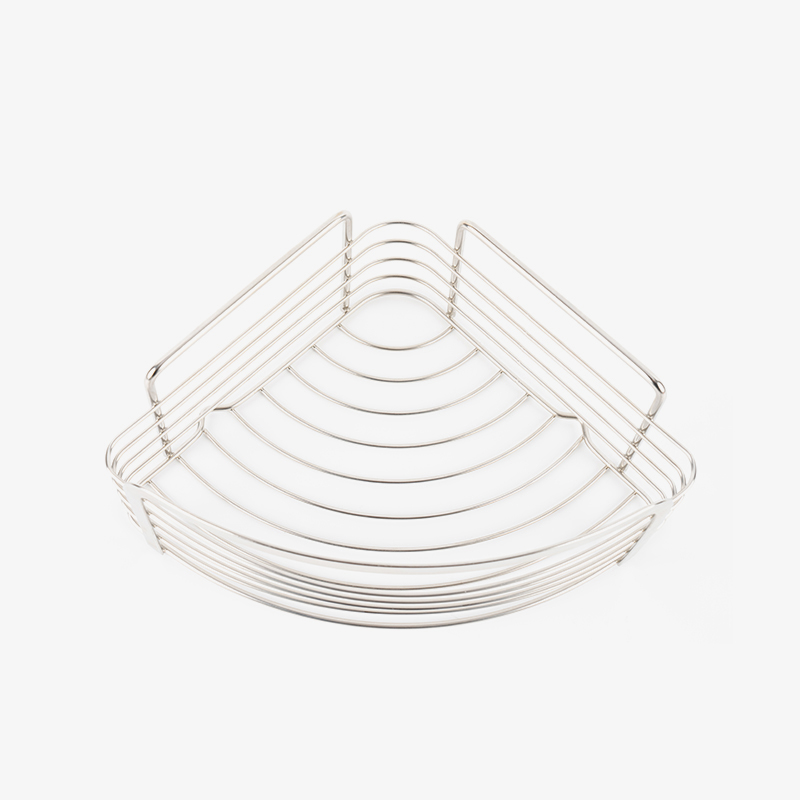 Narożny koszyk prysznicowy do montażu na ścianie za pomocą kleju