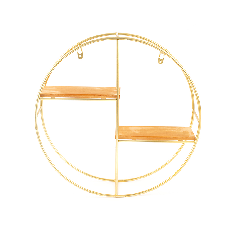 Złota okrągła półka ścienna