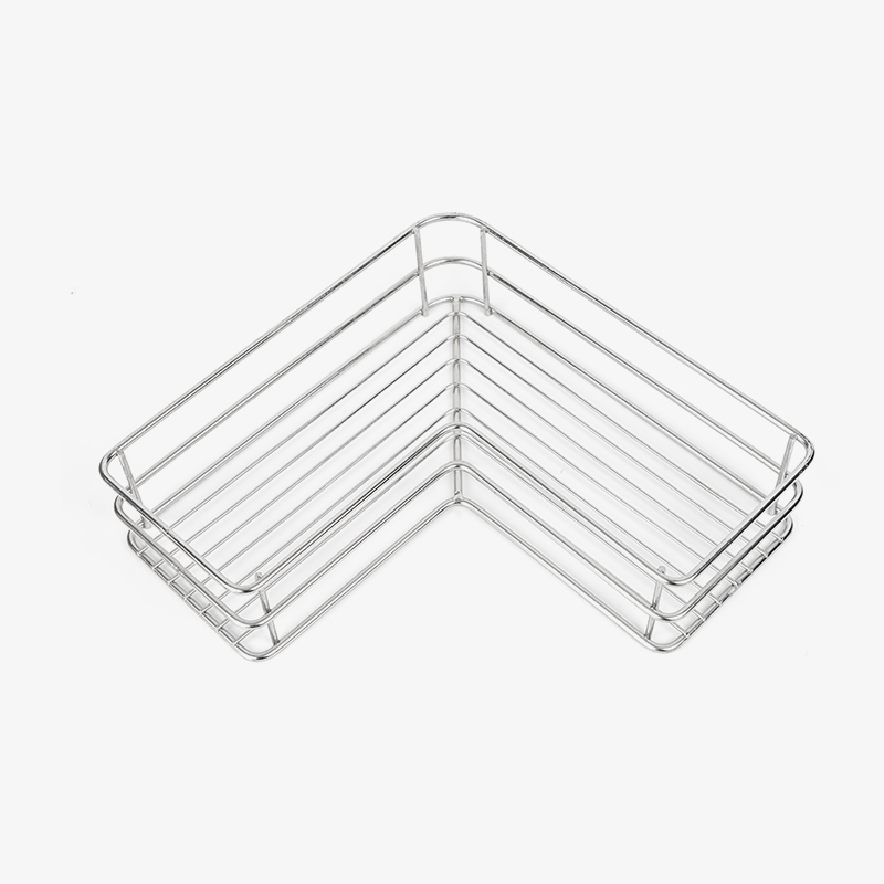 Narożny wózek prysznicowy ze stali nierdzewnej SUS304 z klejem