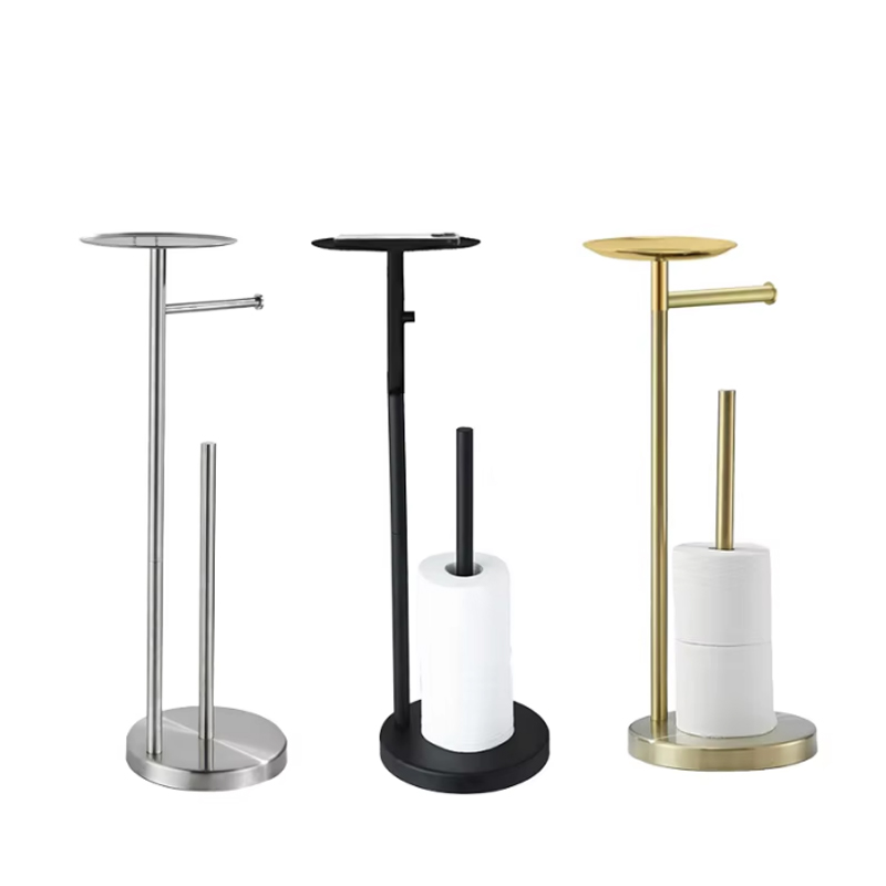 Wolnostojący uchwyt na papier toaletowy z półką